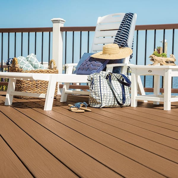 Trex Enhance Basics 1 in. x 6 in. x 12 ft. Beach Dune Grooved Edge