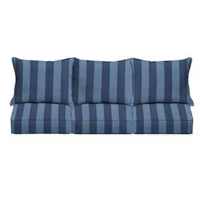 27 in. x 23 in. Deep Seating Indoor/Outdoor Couch Pillow and Cushion Set in Preview Capri