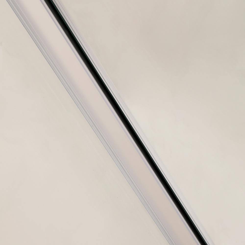 48 in. Brushed Nickel Sliding Shower Door with Clear Glass