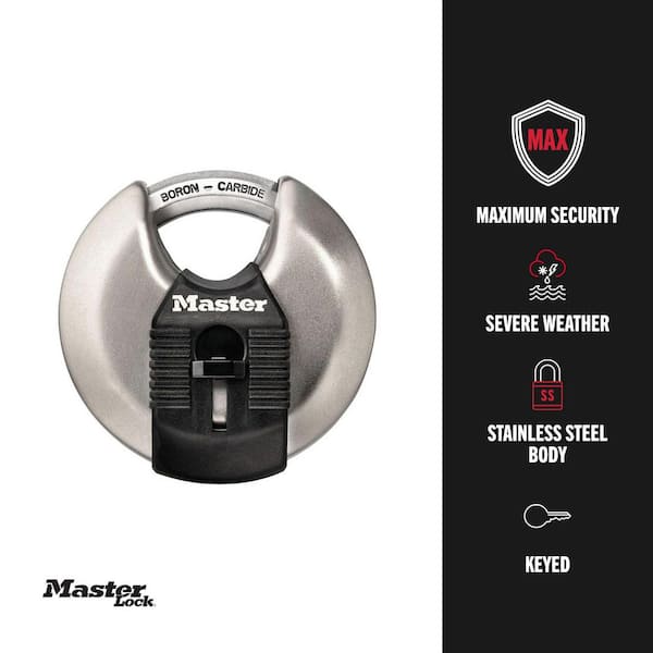Heavy Duty Outdoor Shrouded Padlock with Key, 2-3/4 in. Wide