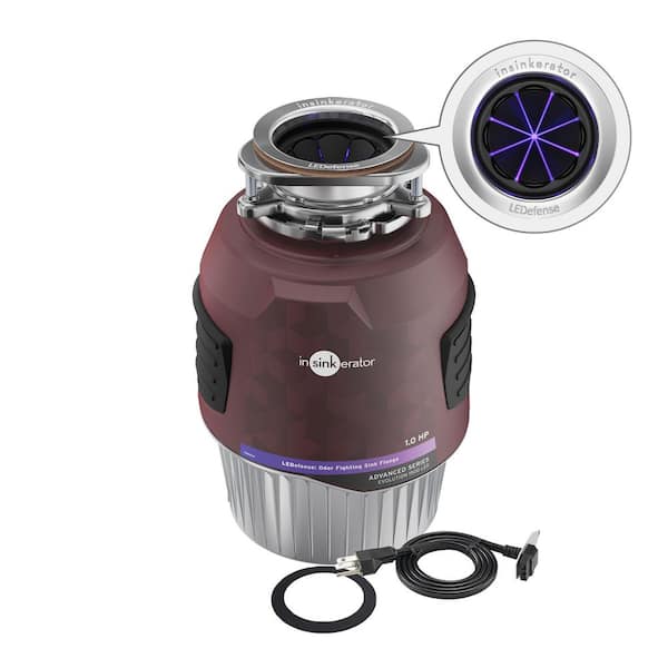 Evolution 1500 LEDefense W/C, 1 HP Garbage Disposal, Continuous Feed Food Waste Disposer with EZ Connect Power Cord