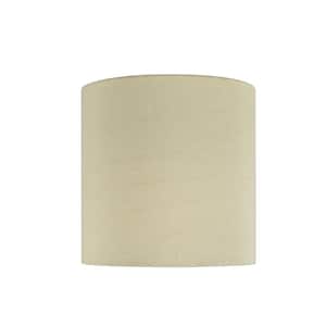8 in. x 8 in. Gold Hardback Drum/Cylinder Lamp Shade