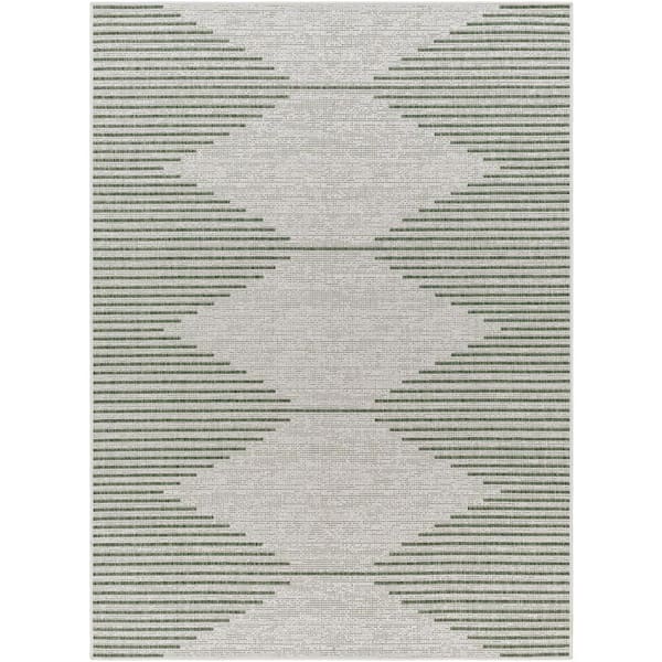 Peroti Green Diamond 4 ft. x 6 ft. Indoor/Outdoor Area Rug