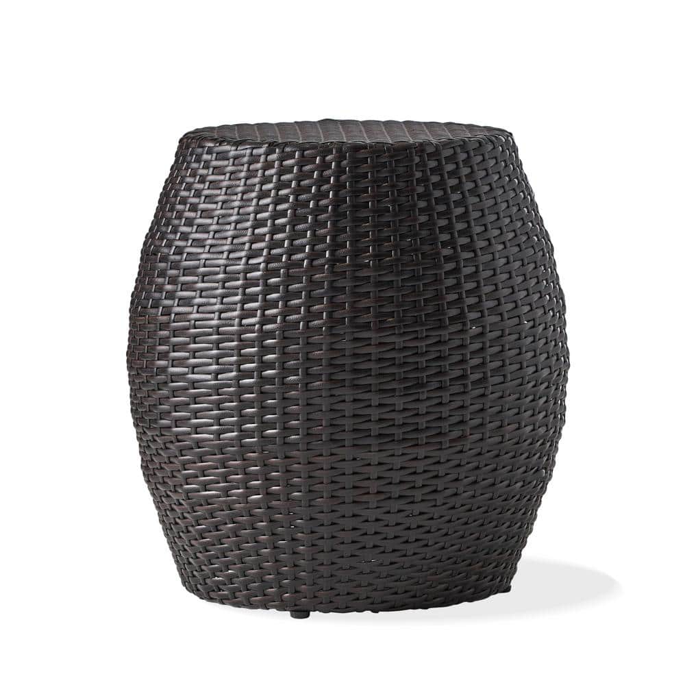 19.25 in. W x 20 in. H Outdoor high-quality Wicker Side Table, Weather-resi