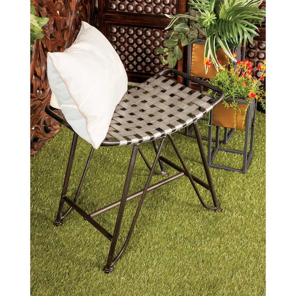 Litton Lane Black Farmhouse Bench 21 in. x 24 in. x 14 in.