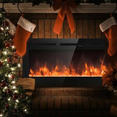 Black - Freestanding Electric Fireplaces - Electric Fireplaces - The