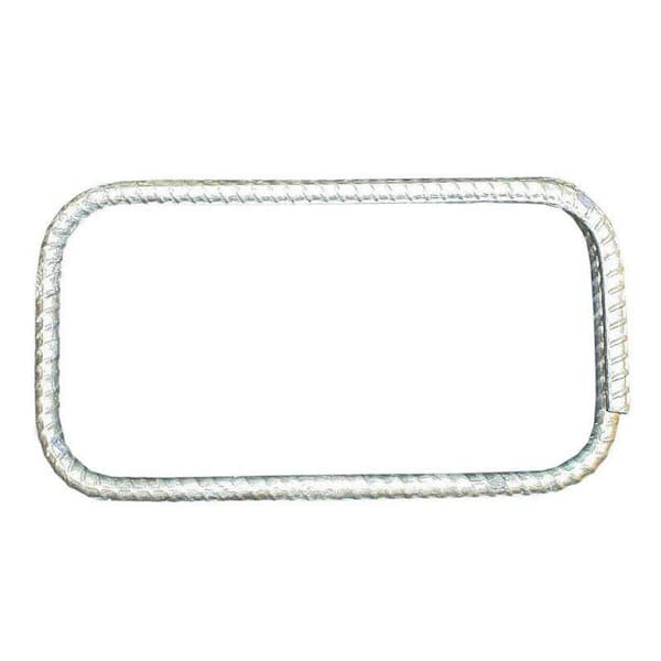 Unbranded 3/8 in. x 4 in. x 8 in. Galvanized Column Hoop