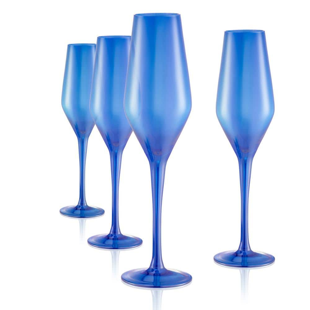 Artland 8 oz. Champagne Flute in Blue (Set of 4) 12513B