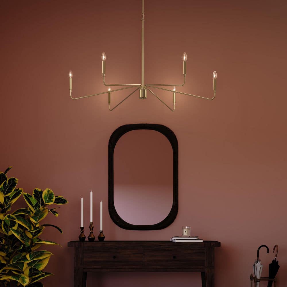 Pilar 6-Light Brushed Gold Extra Large Transitional Circle Chandelier price history on PriceWatchPro