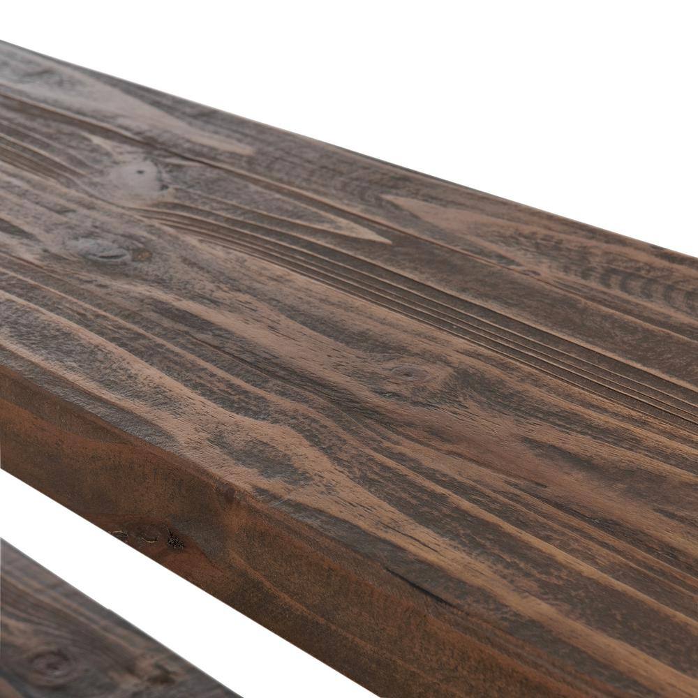 Pomona Rustic Industrial Solid Pine and Metal Bench with Storage