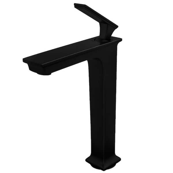 Novatto Starks Single Hole Single-Handle Bathroom Faucet in Matte Black
