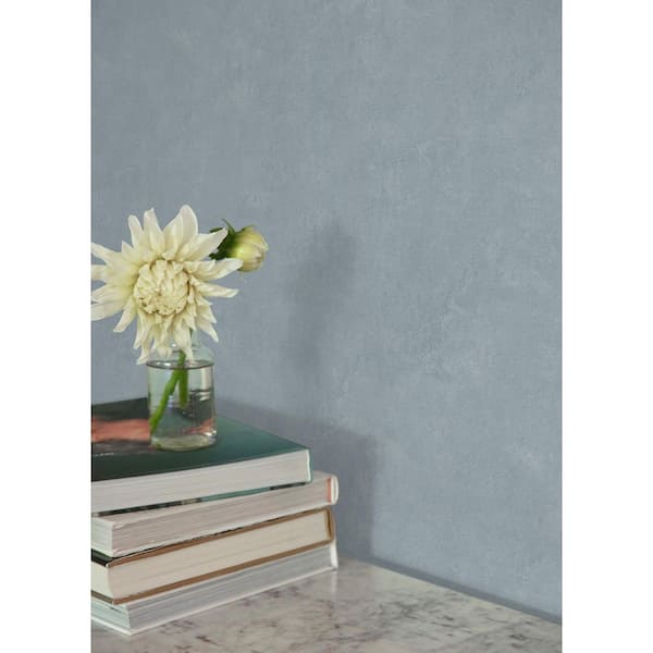 Daphne Limewash Dusty Blue Peel and Stick Wallpaper