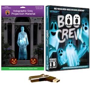 AtmosFx Boo Crew USB 5.5 ft. x 9 ft. Large Gray Holographic