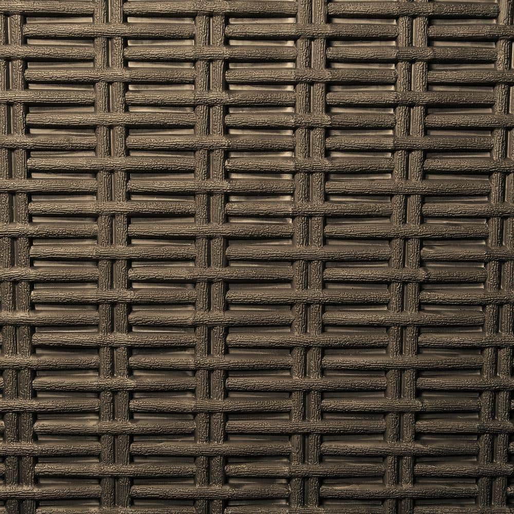 Arendal Brown Wicker Texture Polypropylene Deck Box