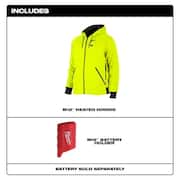 Men's Large M12 12-Volt Lithium-Ion Cordless High -Vis Heated Jacket Hoodie (Jacket and Battery Holder Only)