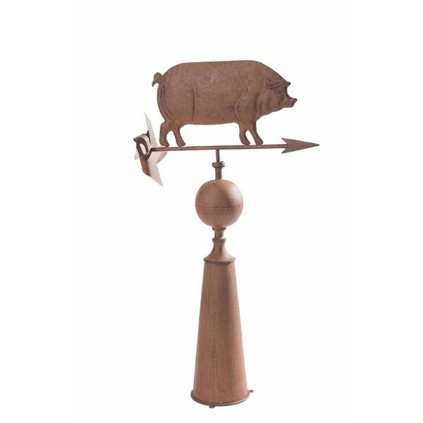 Sunjoy Vintage Pig Weather Vein Garden Statue
