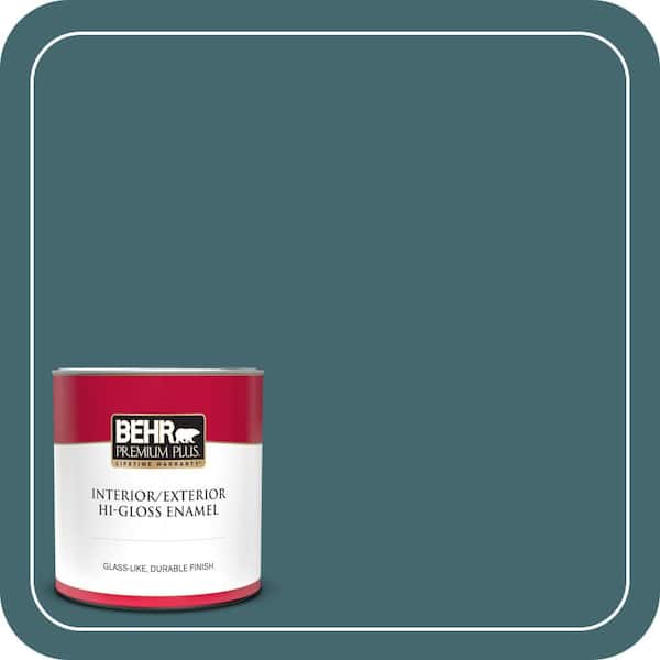 BEHR PREMIUM PLUS 1 qt. Home Decorators Collection #HDC-AC-05L Jade Hi-Gloss Enamel Interior/Exterior Paint & Primer
