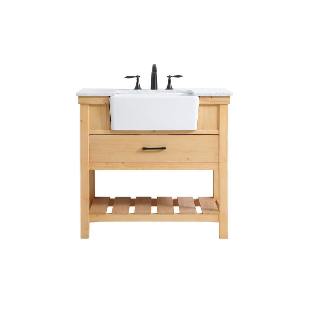 Simply Living 36 in. W x 22 in. D x 34.125 in. H Bath Vanity in Natural Woo