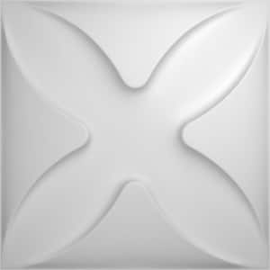 Austin White 5/8 in. x 1 ft. x 1 ft. White PVC Decorative Wall Paneling 1-Pack