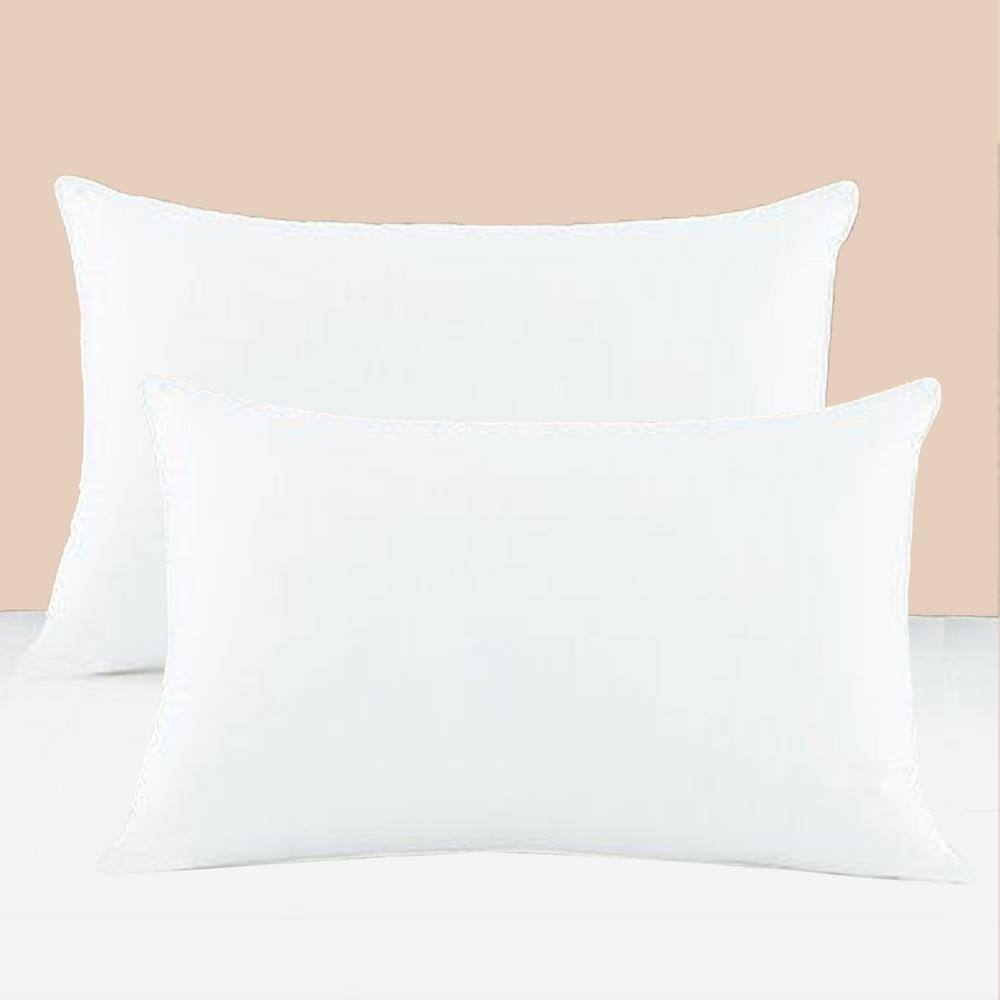 White Down Feather 12x20 Inch Rectangular Throw Pillow Inserts, Set of 2