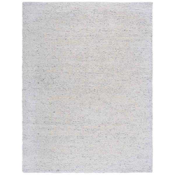 Natura 8 ft. x 10 ft. Light Gray/Beige Solid Marle Area Rug