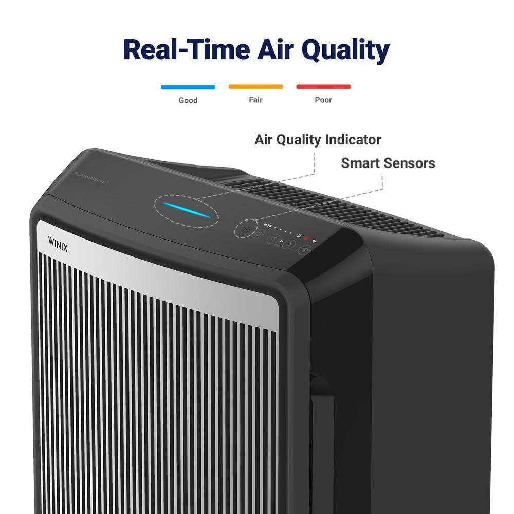 Winix Black 4-Stage HEPA Air Purifier with WiFi and PlasmaWave
