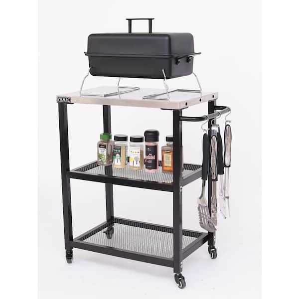 NUUK USA Stainless Steel Folding Grill Stand in the Grill Carts