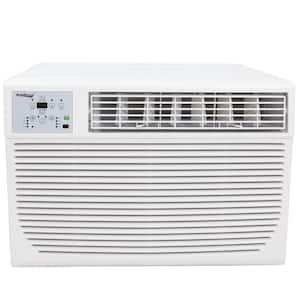 12,000 BTU 230V Window Air Conditioner Cools 550 Sq. Ft. with Heater and Remote in White