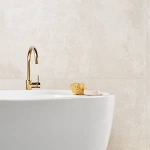 Palazzo Crema Beige 8 in. x 0.33 in. Semi-Polished Porcelain Floor and Wall Tile Sample