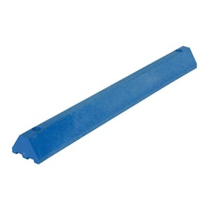 Recycled 48 in. Blue Plastic Car Stop