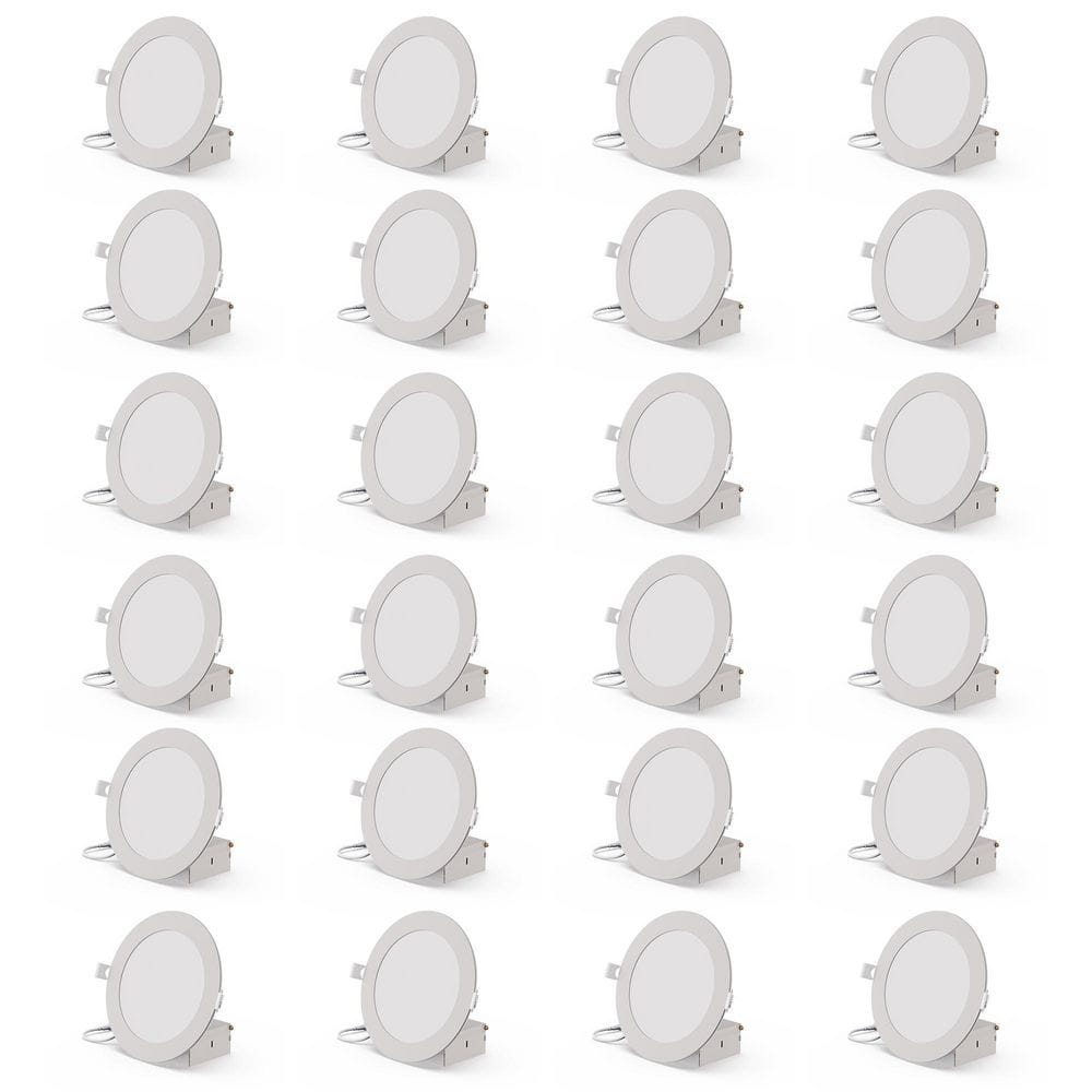 6'' White Aluminum LED Canless Recessed Lighting Kit