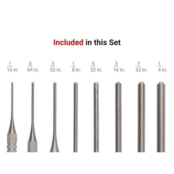Center Punch Set Steel Transfer Punch Machinist Thread Tool Kit Set  (28-Piece)