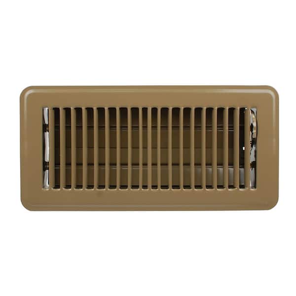 Venti Air 10 in. W x 4 in. H Steel Floor Register Steel Brown for Duct Opening of 10 in. W x 4 in. H