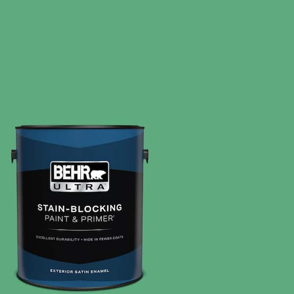 BEHR ULTRA 1 gal. #T14-4 Edgewater Satin Enamel Exterior Paint & Primer