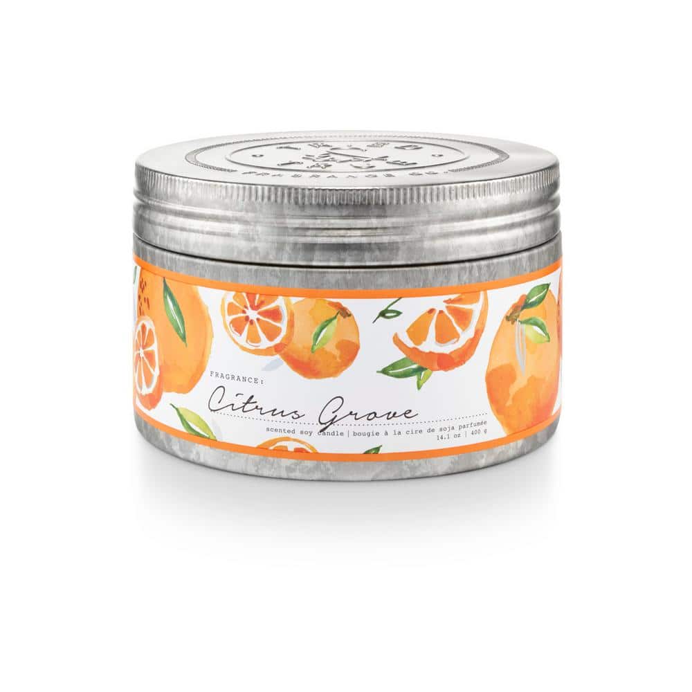 14.1 fl. oz. Citrus Grove Large Tin Scented Candle 1-Pack