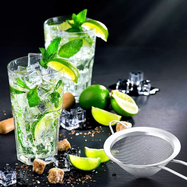 Stainless Steel Fine Mesh Tea and Cocktail Strainer Set of 3 Multipurpose Colander for Drinks and Food