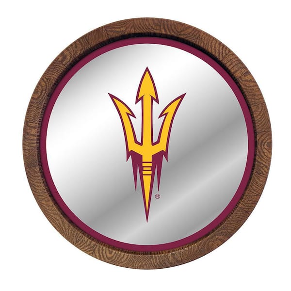 The Fan-Brand 20 in. Arizona State Sun Devils Mirrored Barrel Top Mirrored Decorative Sign
