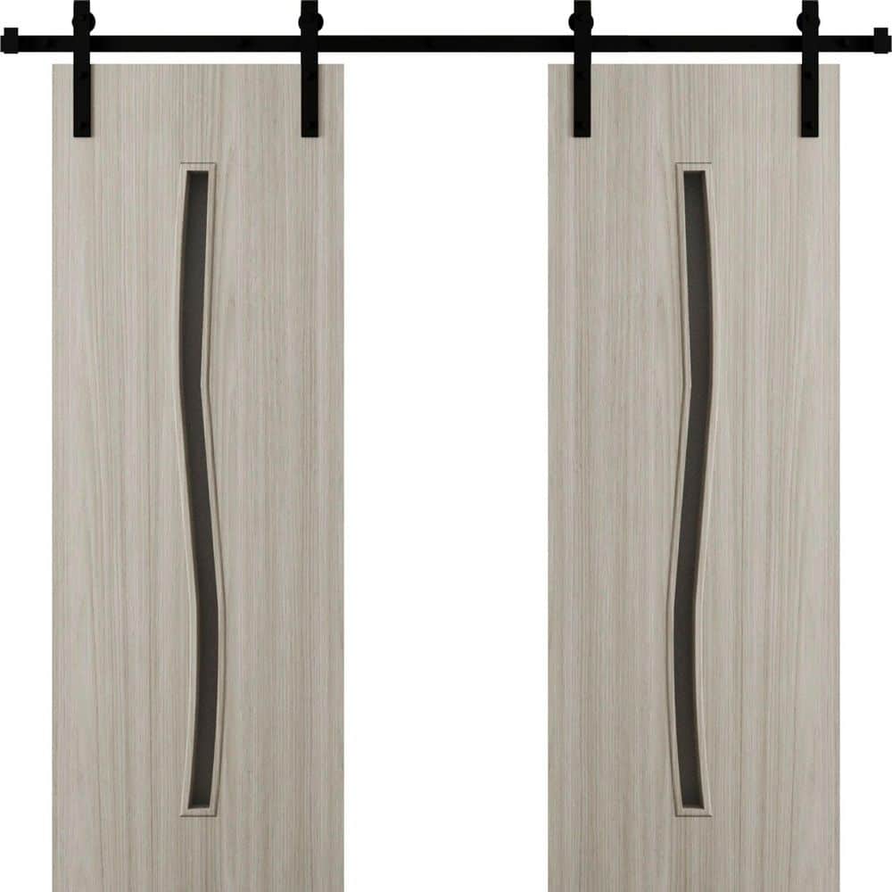 3012 60 in. x 80 in. Sold Core Oak Franko Color Wood Sliding Barn Door with Hardware Kit price history on PriceWatchPro