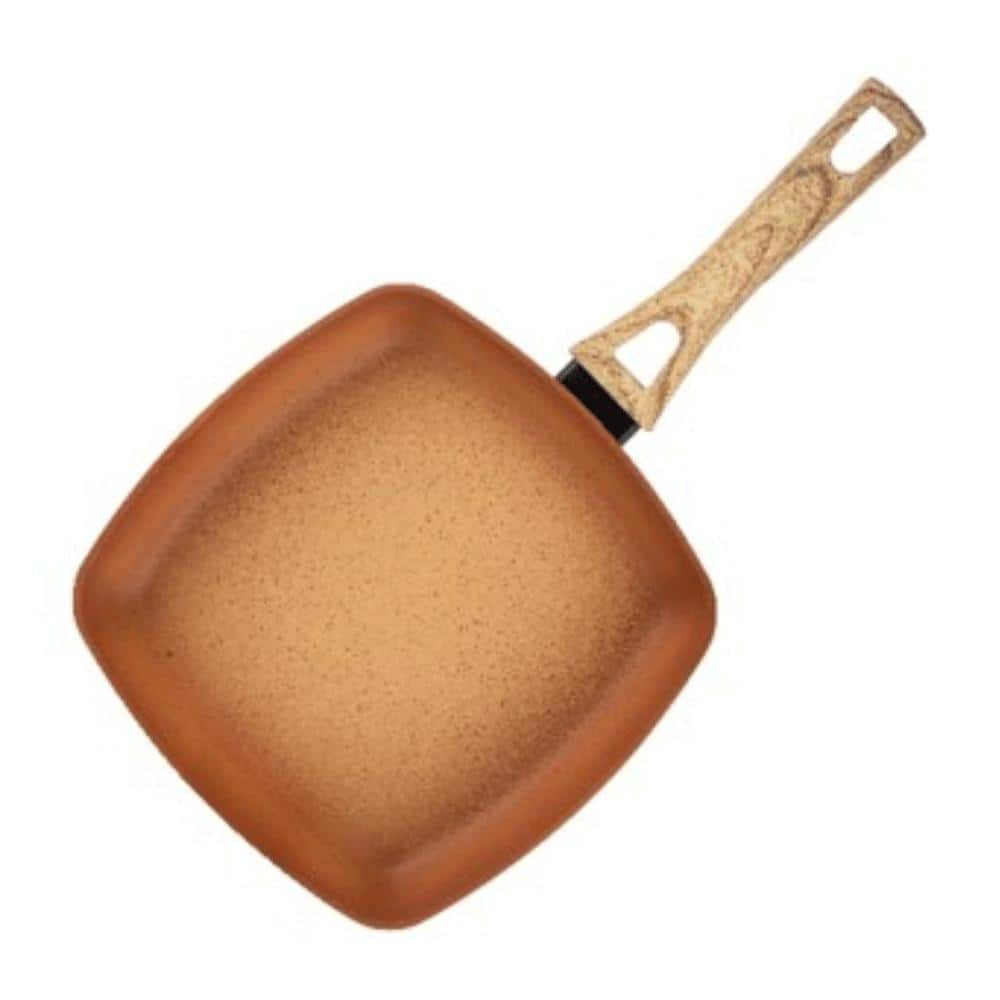 11-Inch Copper Forged Aluminum Nonstick Griddle Pan with Bakelite Handle