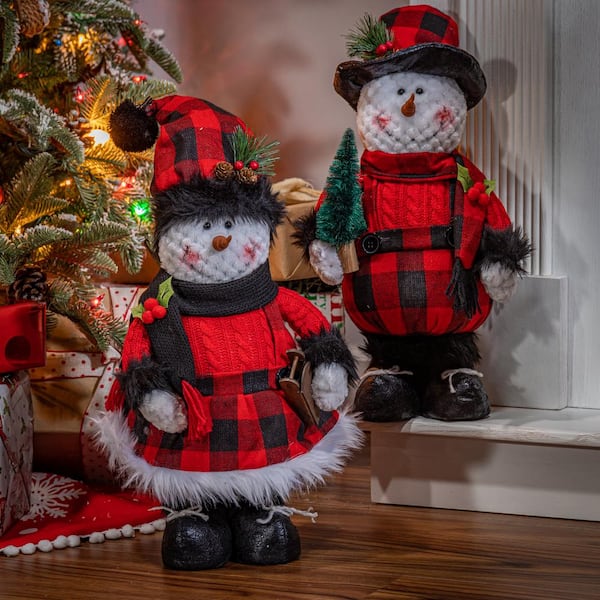 Plush cheap standing snowman