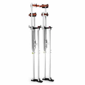 48 in. to 64 in. Adjustable Height Silver Drywall Stilts