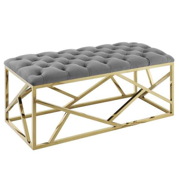 MODWAY Gold Gray Intersperse Bench