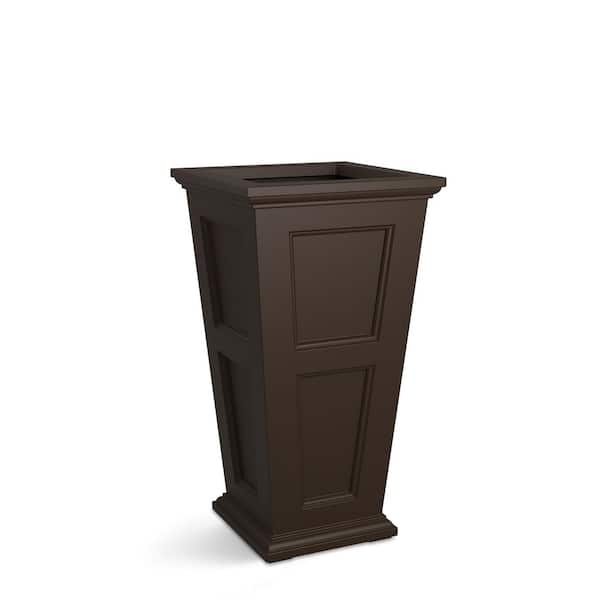 Fairfield 40 in. Tall Espresso Polyethylene Planter