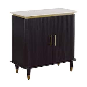 Carlyle Black Gold 31 in. H Storage Cabinet with 2-Doors