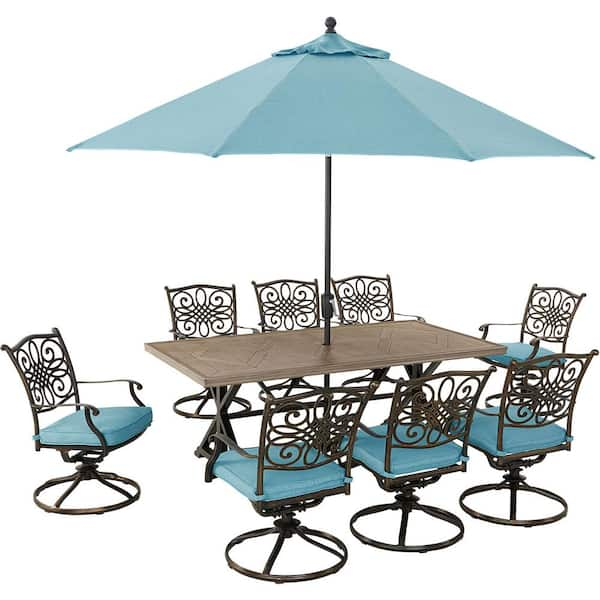 outdoor dining set for 8 with umbrella