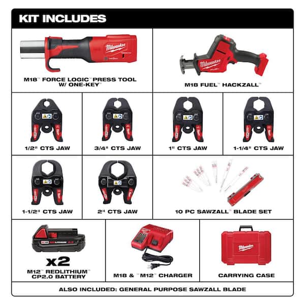 Milwaukee M18 18-Volt Lithium-Ion Brushless Cordless FORCE LOGIC