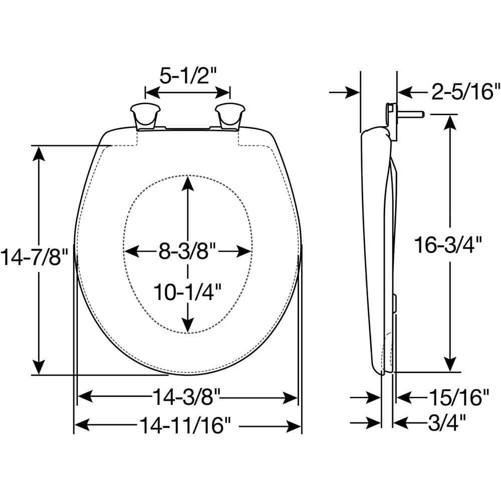 Ming Green Round Slow-Close Plastic Toilet Seat