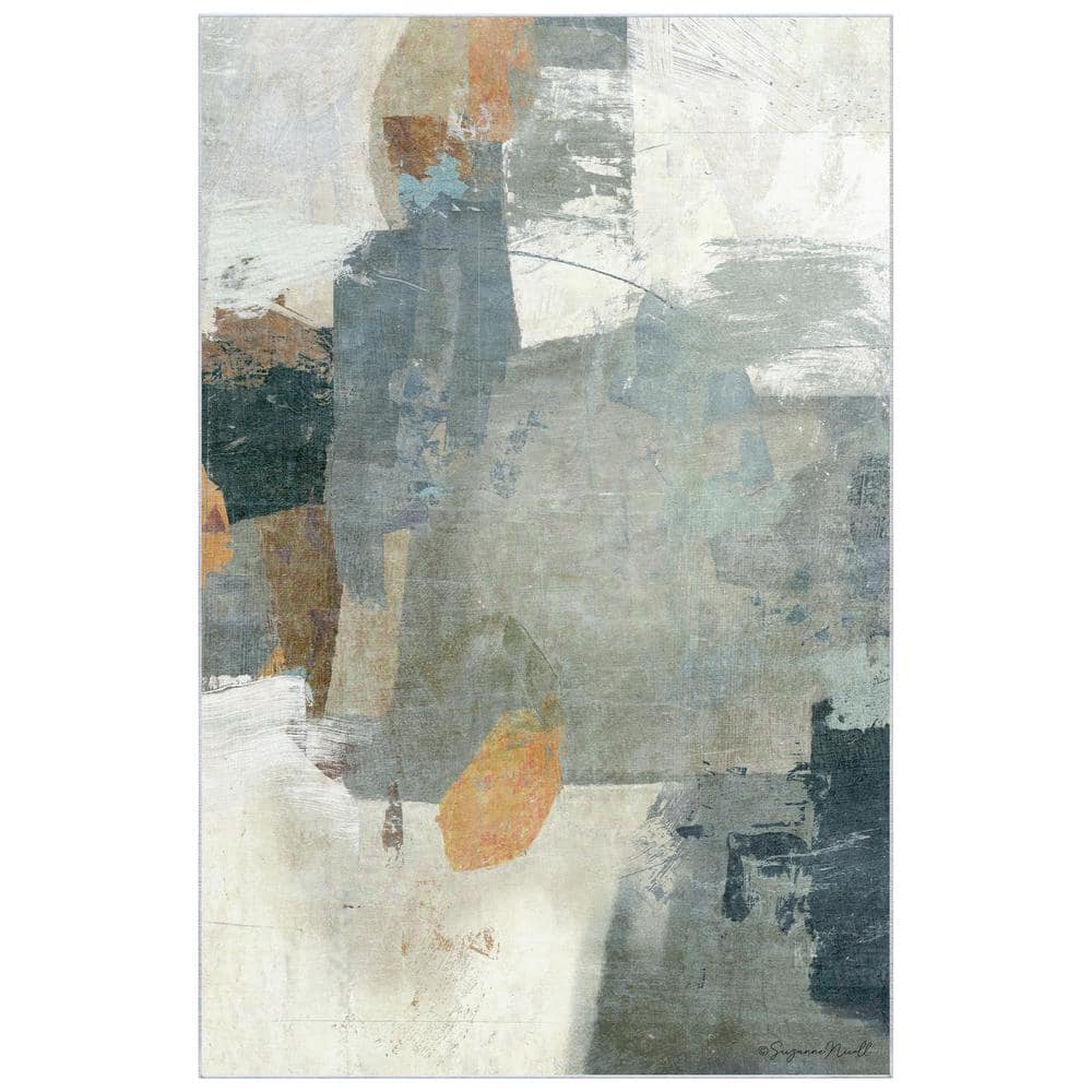 Multi-Colored 5 ft. x 8 ft. Interstellar Washable Abstract Art Area Rug price history on PriceWatchPro