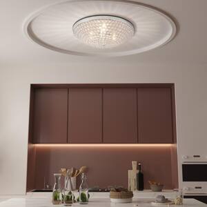 Jackson 15 in. 3-Light Chrome Flush Mount With Crystal