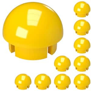 1-1/4 in. Furniture Grade PVC Internal Ball Cap in Yellow (10-Pack)